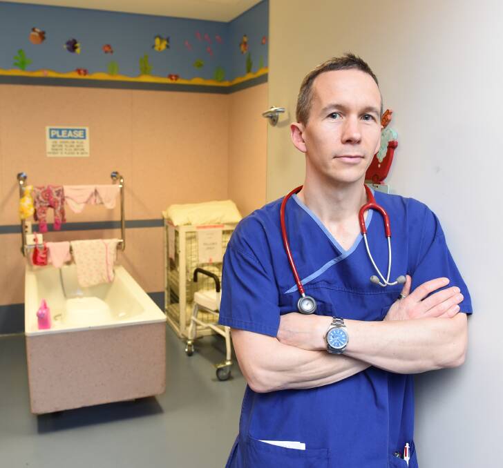 OUTLOOK: BHS consultant paediatrician Mark Nethercote has been a strong advocate for community support for the children's ward last year. Picture: Lachlan Bence