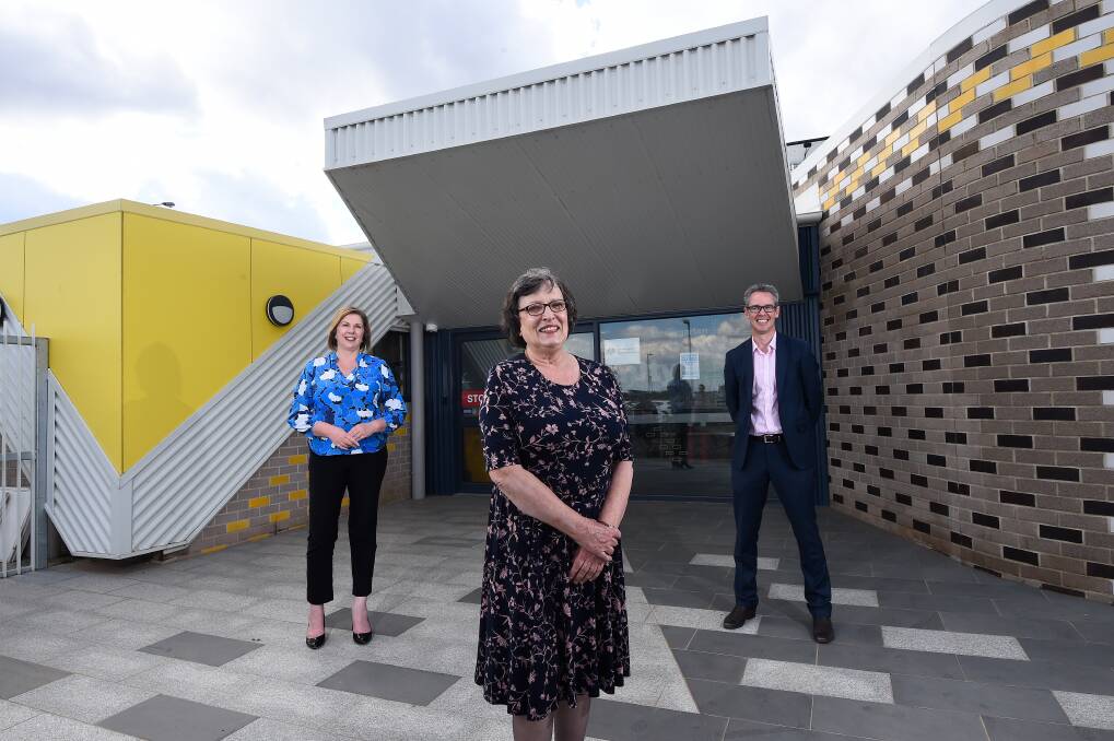 NOW: UFS chief Lynne McLennan (centre) says Ballarat's largely responsible attitude needs to continue and this includes testing in Lucas for any cough, cold or hayfever-like symptoms. 