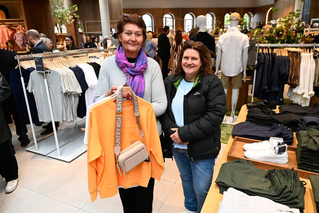 Ballarat shoppers Lisa Donovan and Claire Clancy were among the first through the doors in search of quality clothing. Picture by Adam Trafford
