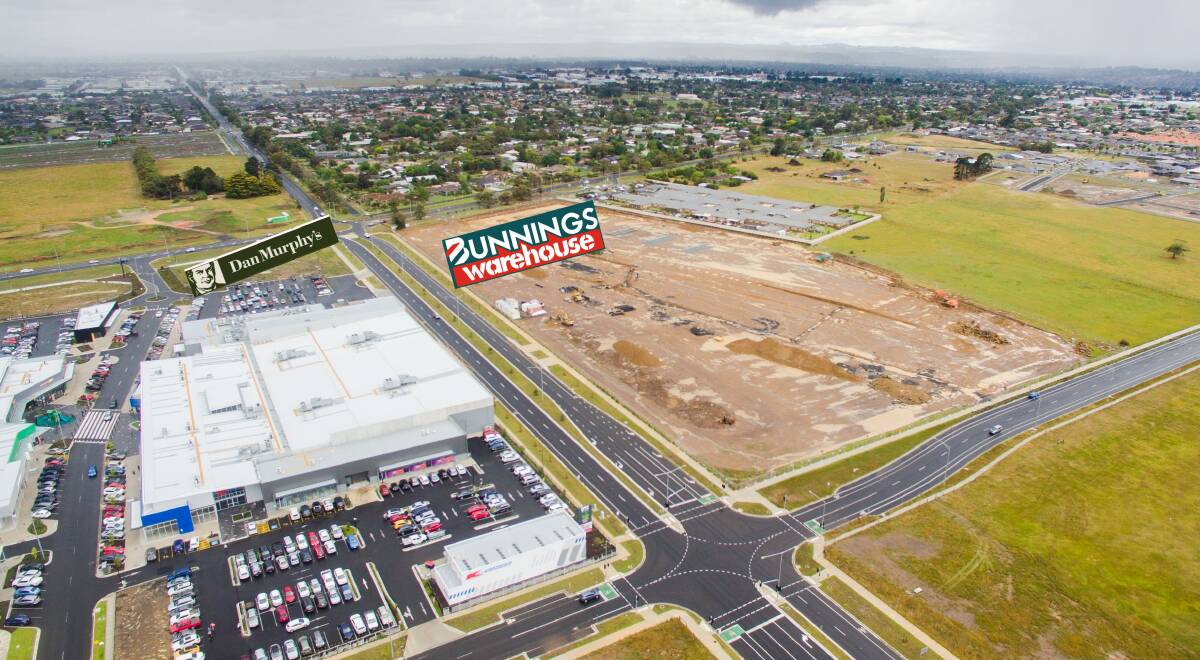ON THE WAY: A look at where Dan Murphy's and Bunnings are set to move into Delacombe Town Centre by mid-year.