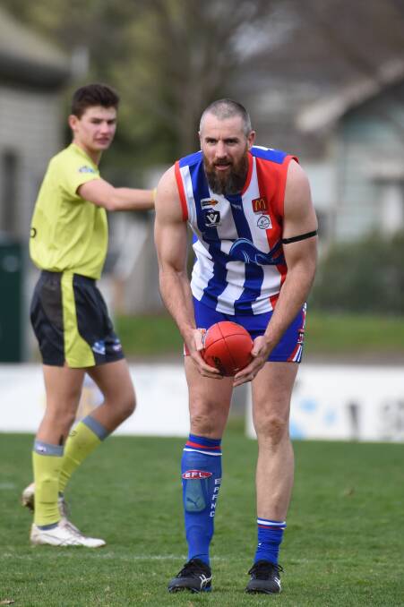 BIG RECRUIT: Dual AFL premiership ruckman and Lexton product Darren Jolly brings his game back to his home region with Ballarat Football League club East Point last week. Picture: Kate Healy