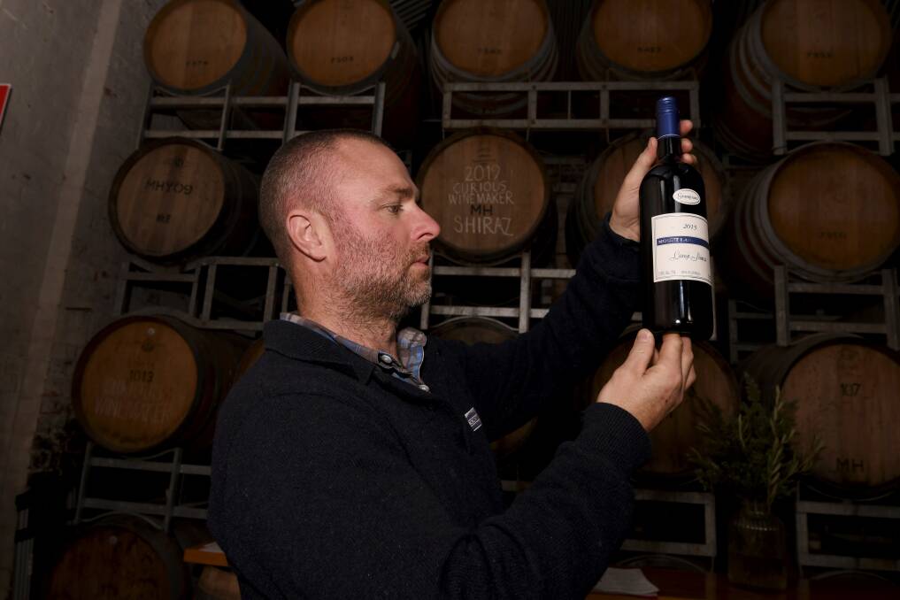 PREPARING: Mount Langi Ghiran chief winemaker Adam Louder has been facing a tumultuous year in the industry, with a further twist to play out this weekend in the wake of Melbourne lockdowns. Picture: Lachlan Bence