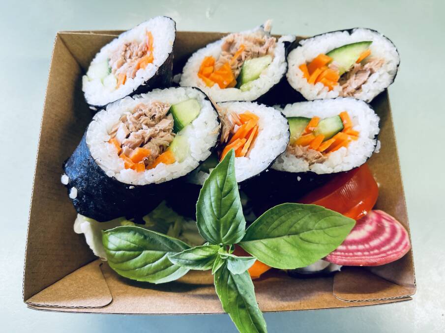 BRIGHT NOTE: Rainbow sushi has proven one of the biggest sellers. Picture: Healthy Lunch Kitchen