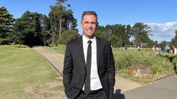 Former Geelong AFL captain Joel Selwood arrives at Ballarat Golf Club as special guest for the city's gala sports night. Picture by Melanie Whelan