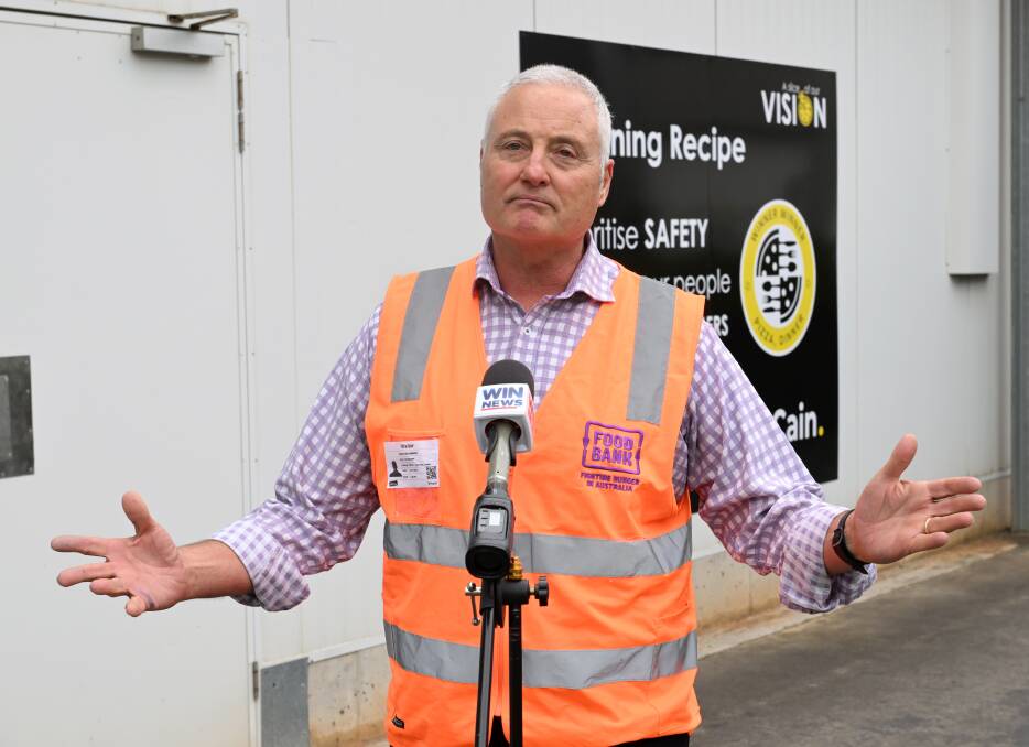 FoodBank Victoria chief executive officer David McNamara says the organisation needs to ensure the Ballarat warehouse is sustainable before opening up to the community. Picture by Lachlan Bence
