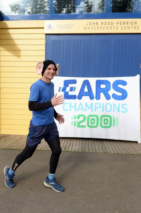 EAR TO HELP: Audiologist Peter Bartlett warms up for a 200-kilometre run this weekend to improve hearing health in Malawi. Picture: Kate Healy