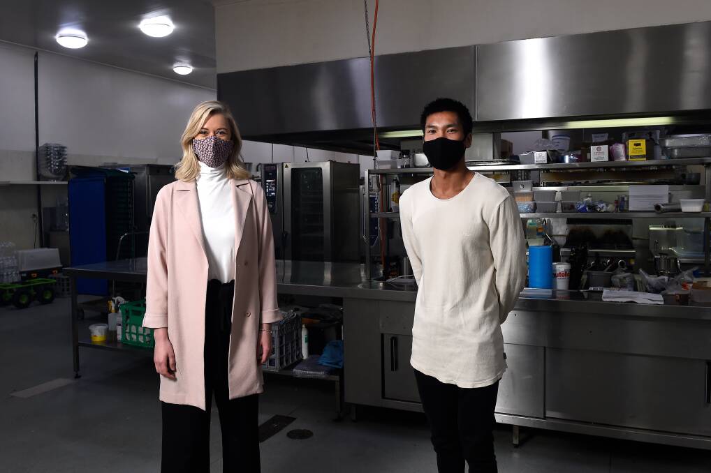 START-UP: Georgina Gunn and Johnny Seng found help from professional chefs and business mentors at the Mercure to launch their healthy meals business amid the pandemic. Picture: Adam Trafford