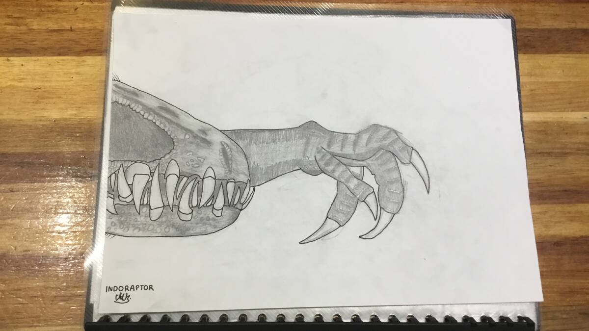 Indoraptor. Drawing: Jack De Livera, St Patrick’s College 