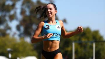 Ballarat teenager Chloe Kinnersly was so close to etching her name into the Stawell Women's Gift history book as winner but has reinforced this city's powerful running reputation. Picture by Luke Hemer/Stawell Gift