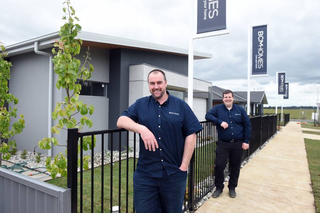 OPEN DOOR: BCM Homes director David Moyle and new homes consultant Joel Spence are ready to show off their Ballarat-proud builds for the community. Picture: Kate Healy
