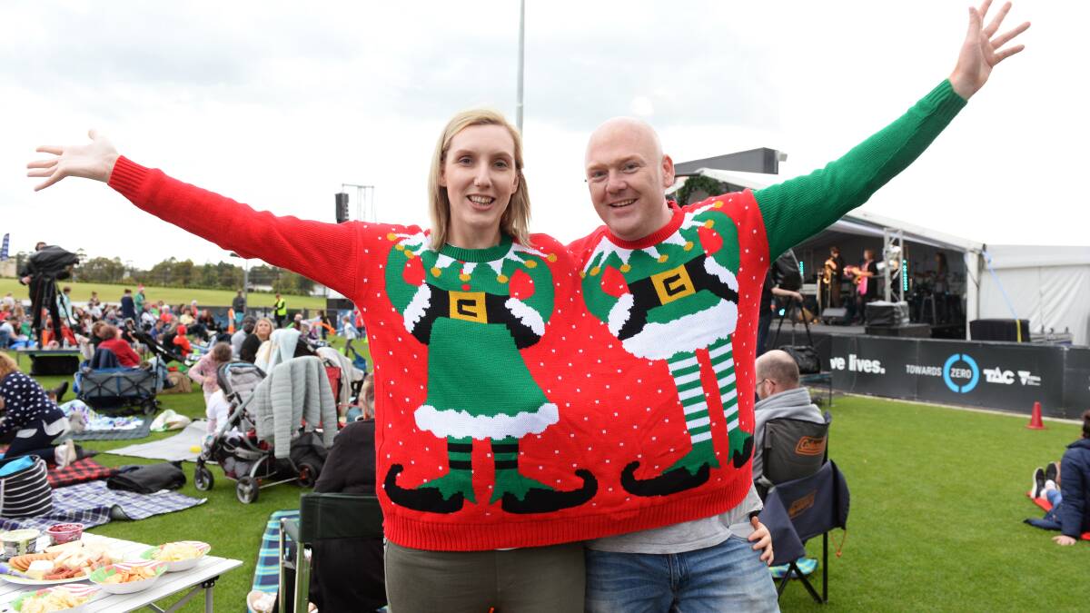 CELEBRATE: Tegan Hancock and Steve Aggett make a joint festive appearance at Ballarat Carols By Candlelight last year. Picture: Kate Healy