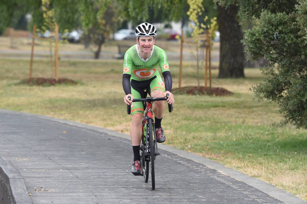 Ballarat professional cyclist Liam White in January, ahead of the Cycling Australia Road National Championships. Picture: Kate Healy