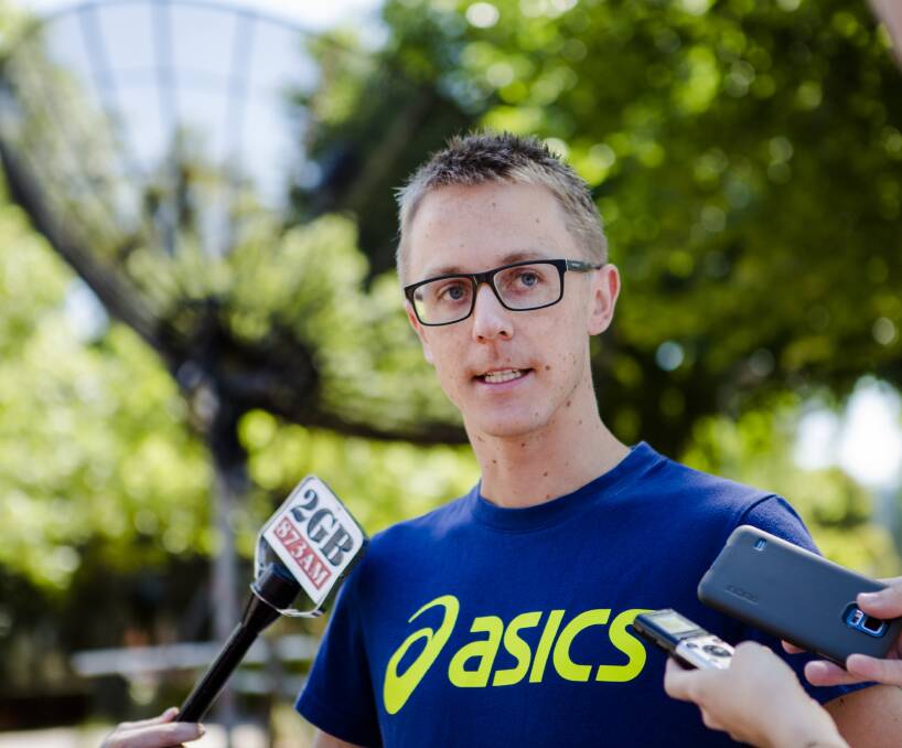 VOCAL: Leading Australian race walker Jared Tallent has been passionately outspoken on his views to hold Russian athletics to account. He caught international attention with a social media campaign from 2014. Picture: Canberra Times