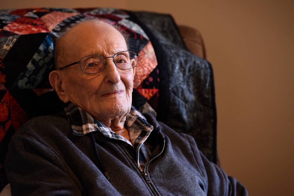 War veteran William Tregenna, aged 102, says Anzac Day is important to him as it's a chance to pay respects to all who served, including his father. Picture by Adam Trafford