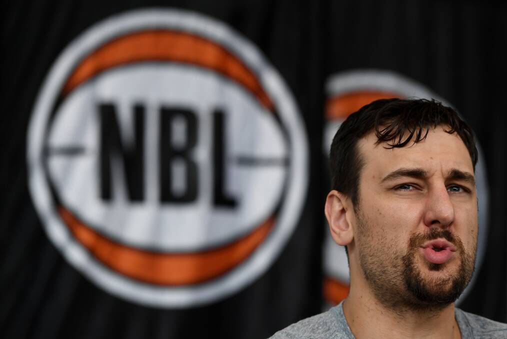 IN PROFILE: Andrew Bogut knows if he shows up and speaks, it will demand attention. He is using his power for good, to promote and strengthen the NBL and Australian basketball. Picture: AAP