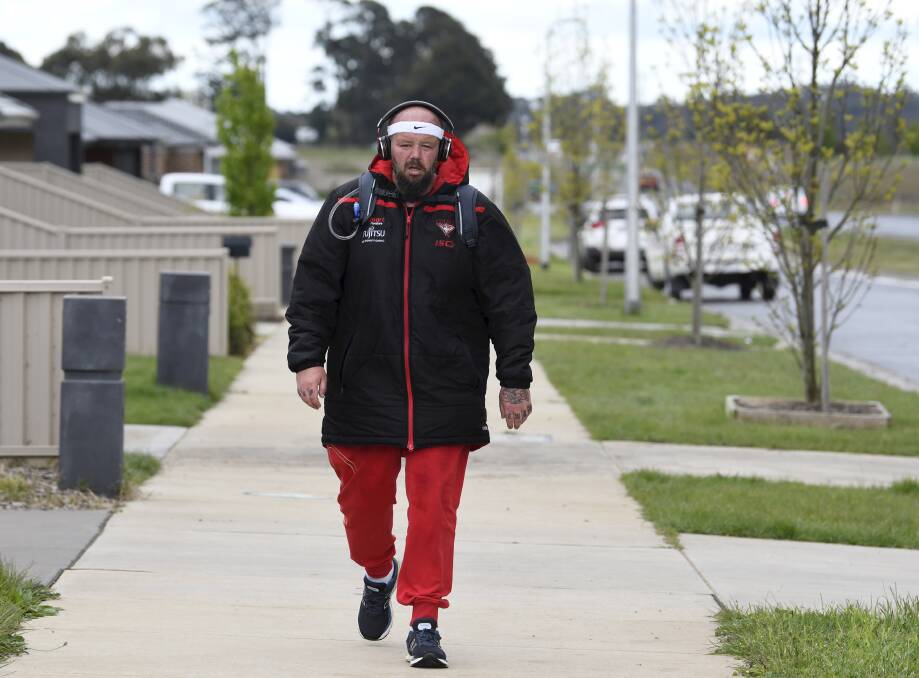 STEPPING UP: Alan Thorpe is walking to improve his own mental health and hopes to save lives on his journey to reach Adelaide. Picture: Lachlan Bence