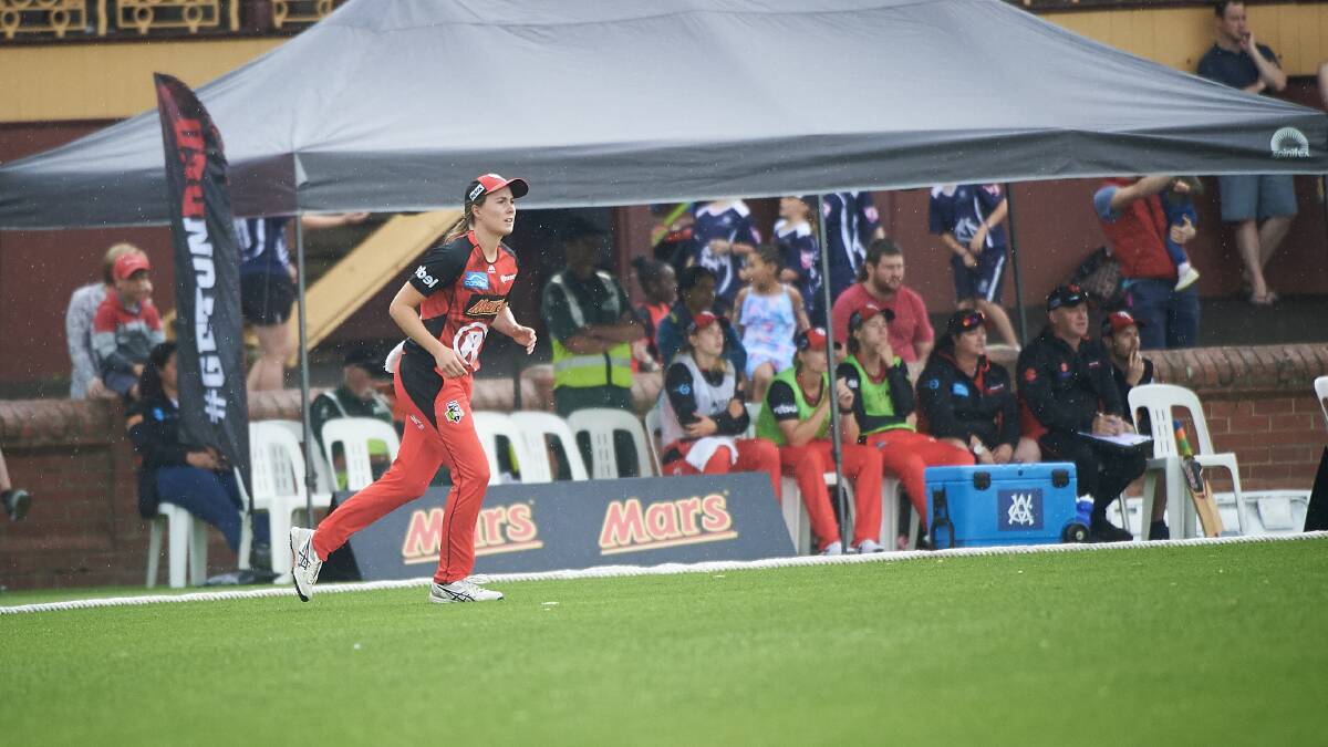 UNDER COVER: Renegades' play persisted amid threatening storms last year. Picture: Luka Kauzlaric