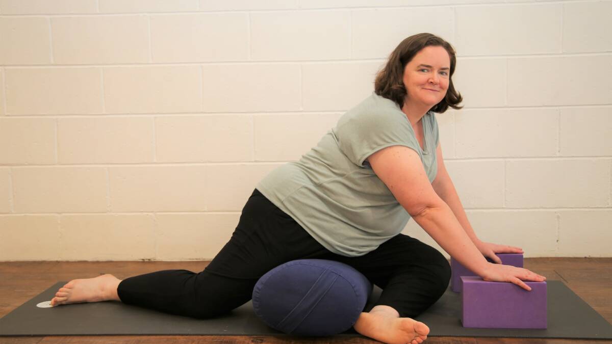 GUIDING: Ballarat yoga instructor Michelle Bowler is leading a class for bigger bodies to help all shapes become more comfortable shaping their practice to suit and breaking strerotypes. Picture: Absolute Yoga and Pilates.