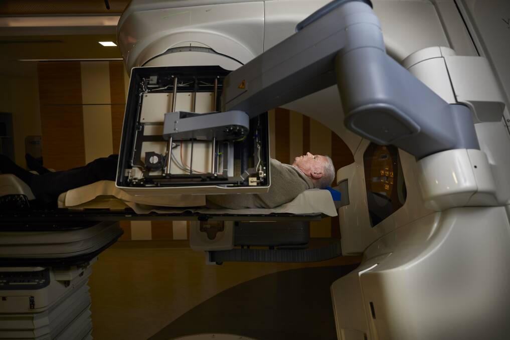 A look at how Mr Howland received his radiotherapy in concentrated daily doses in BAROC, a partnership between Ballarat Regional Integrated Cancer Centre and the Austin Hospital. Picture: Luka Kauzlaric