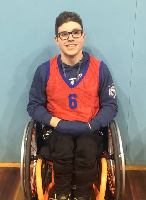 POTENTIAL: Commonwealth Games wheelchair racer Sam Rizzo prepares to hit the court on Monday night for wheelchair basketball in Ballarat. Picture: Lynette Hodgetts