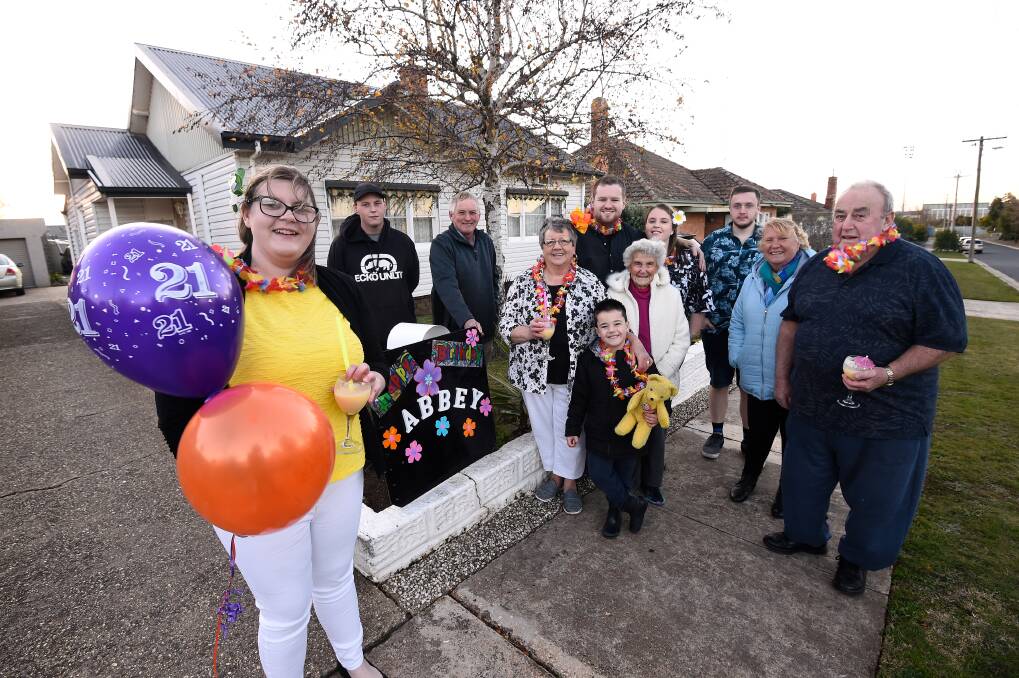 CELEBRATE: Abbey Woodyatt marks her 21st birthday in a Bali-themed style with a small amount of family in Wendouree on Saturday night. Picture:Adam Trafford