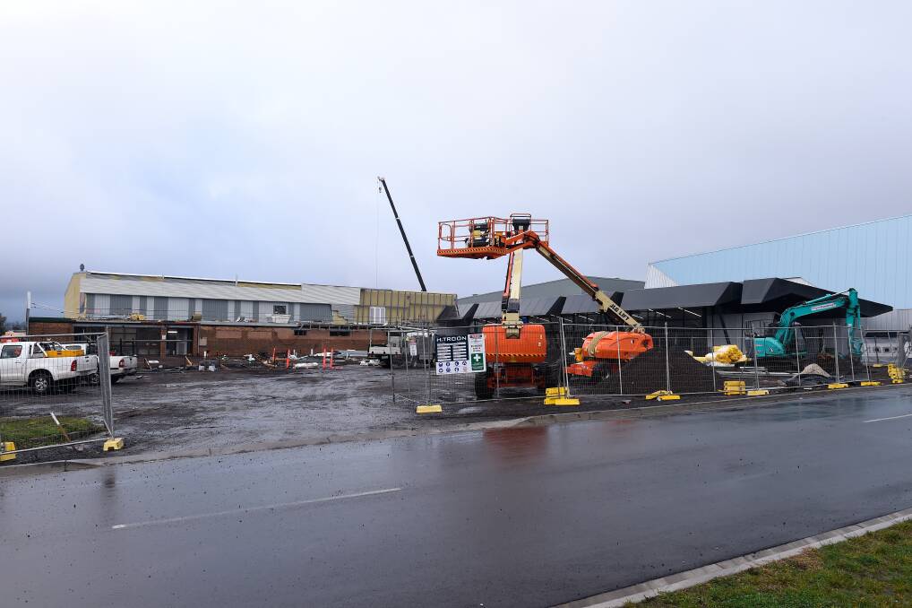 FACE LIFT: Stage two construction underway at Ballarat Sports and Events Centre to bring the old in line with the new. Picture: Adam Trafford