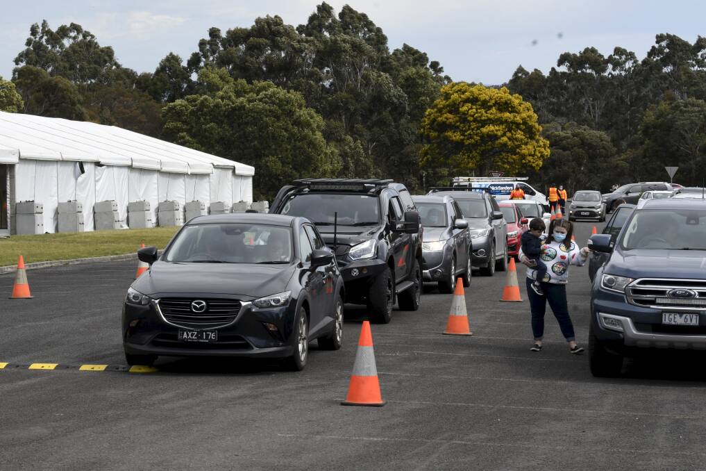 POP-UP: COVID testing begins at Federation University's Mount Helen campus on Friday. Picture: Lachlan Bence