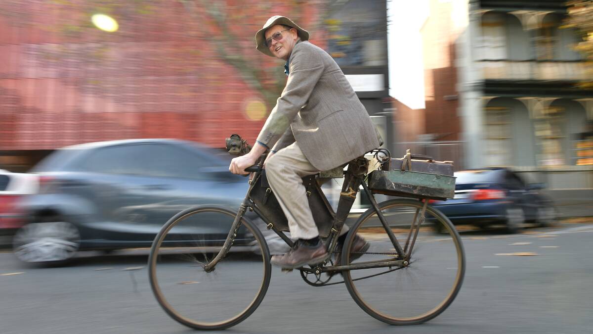 BACK TO FUTURE: The annual Tweed Ride on vintage bikes has become a popular feature on Ballarat Heritage Weekend. 