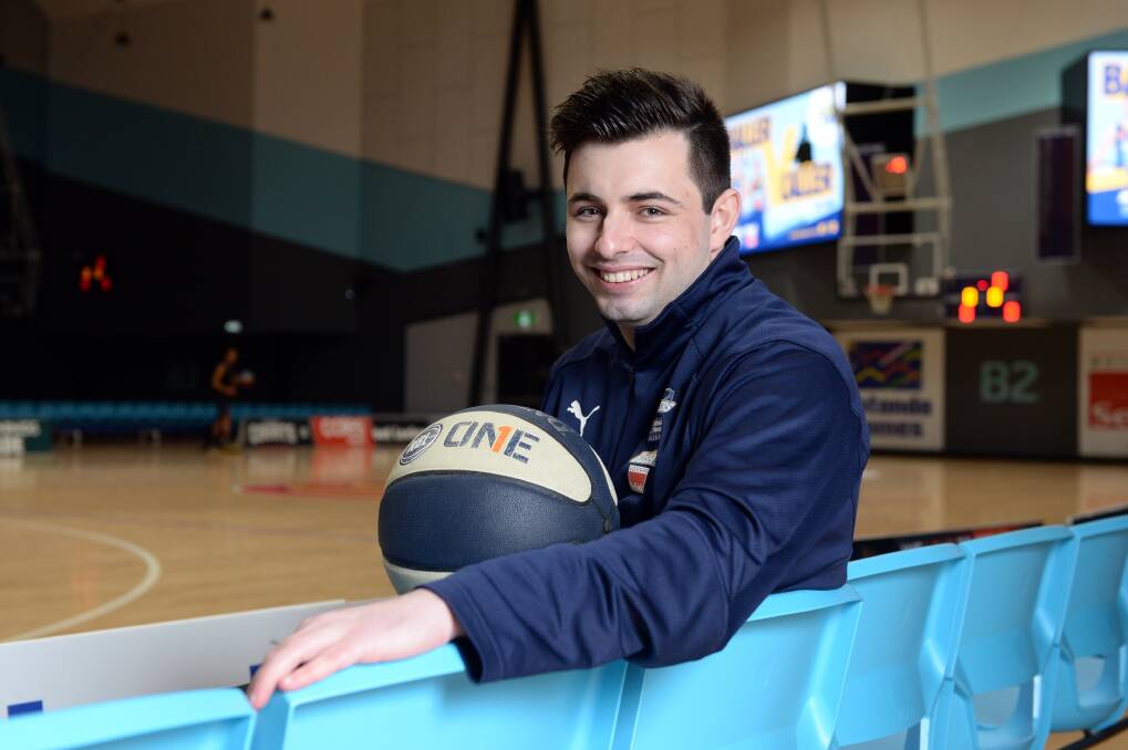LEARNING CURVE: Federation University sports management student Shawn McQuillen says an internship with Basketball Ballarat has been a great experience in learning to adapt off the court. Picture: Kate Healy
