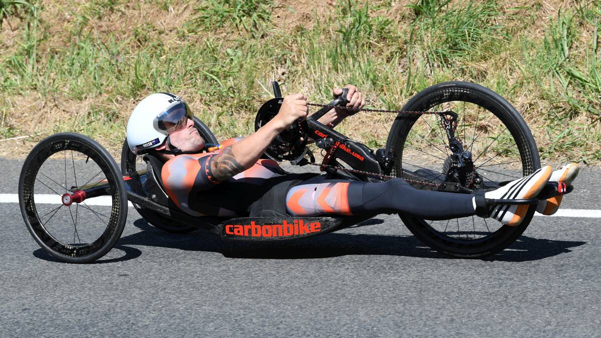 POWER: Each para-cyclist has their way of getting the job done but is elite athlete in their own right when it comes to nationals at Buninyong. Picture: Lachlan Bence