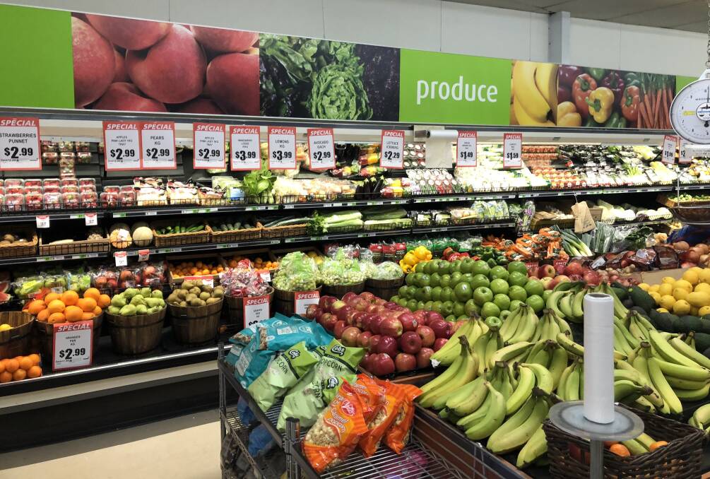 AFTER: Now bright and spacious, the fruit and vegetable section has moved with the times. Future growth is still required however to keep up with customer needs.