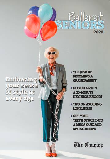 Feet up, cuppa at hand, enjoying reading the 2020 edition of Ballarat Seniors magazine