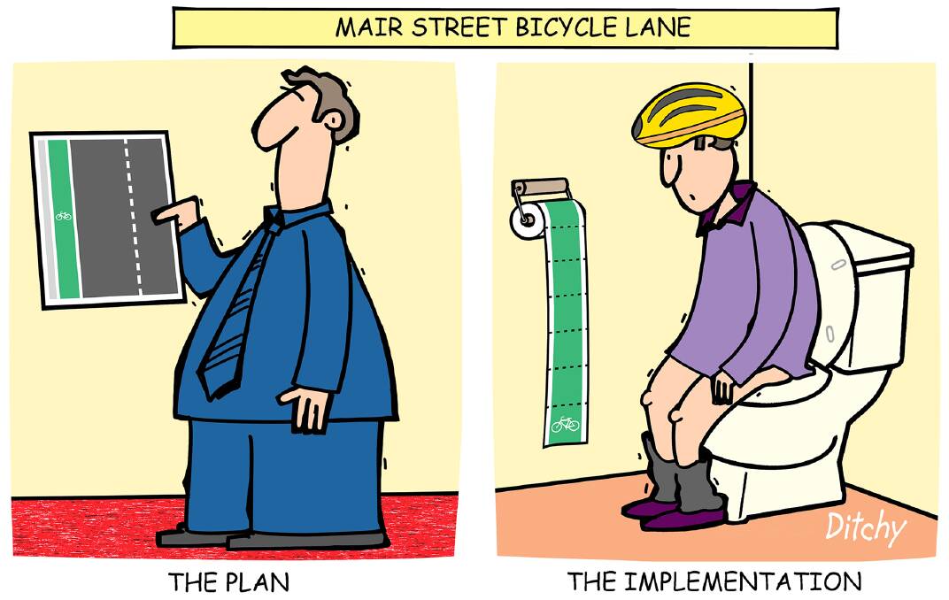 'It's just stupid': Roads stuff-up cancels plans for Mair Street bike path