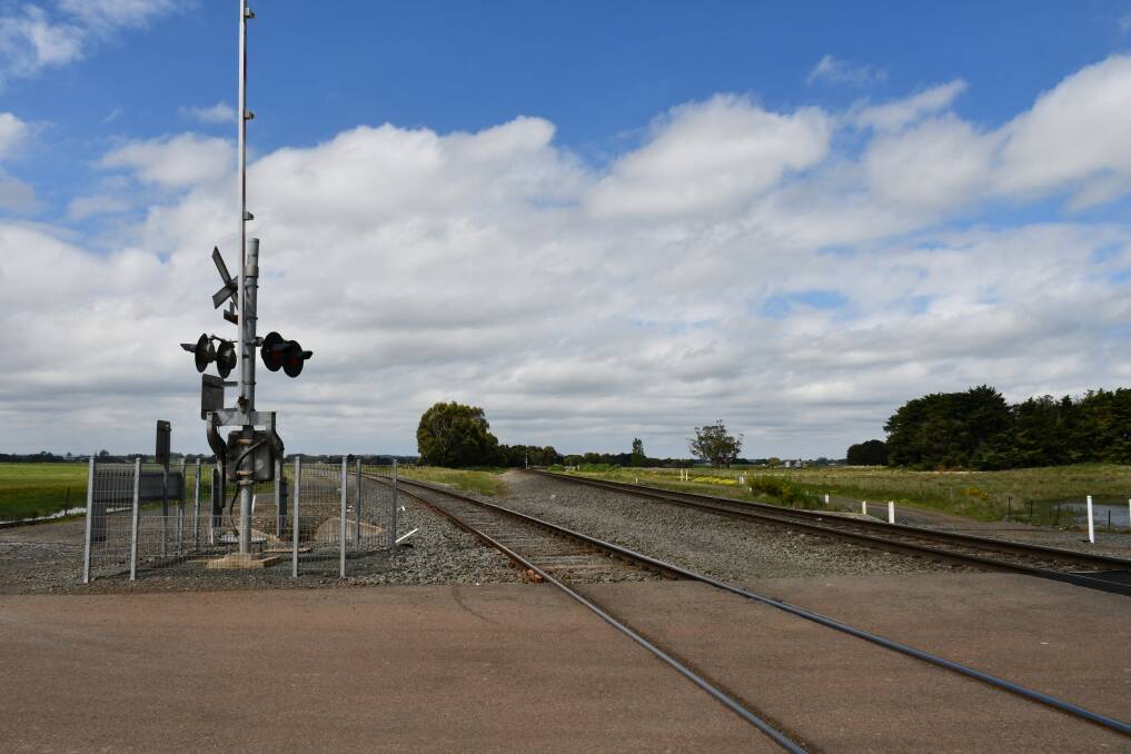 Closing down: The junction near Dunnstown where the Bungaree rail loop leaves the main line. Picture: The Courier