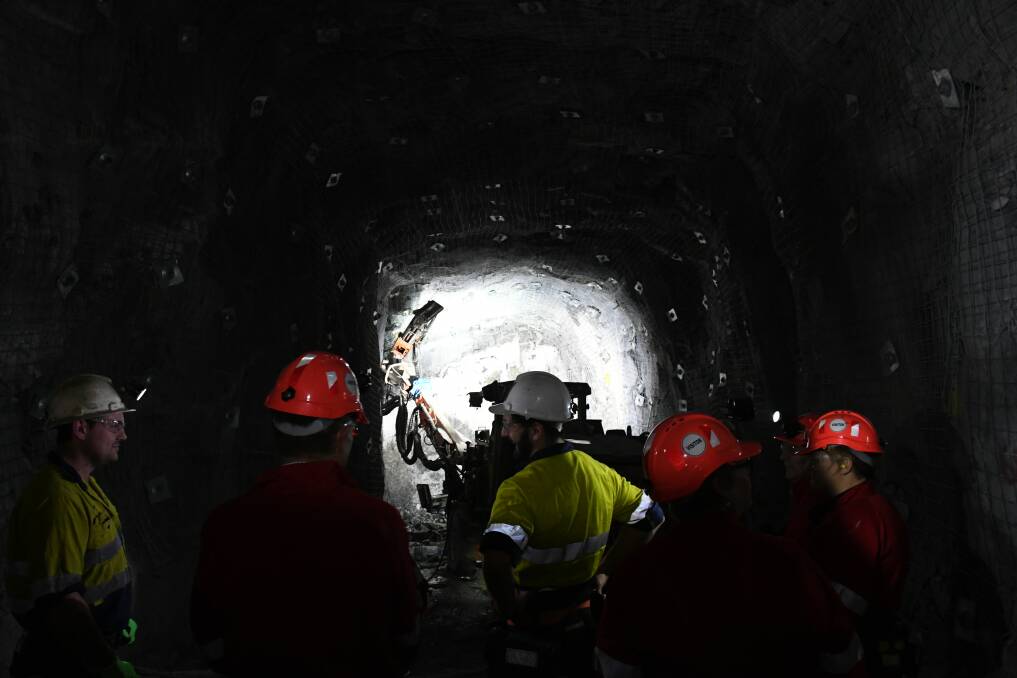 Committee for Ballarat members on a tour of the Ballarat gold mine.