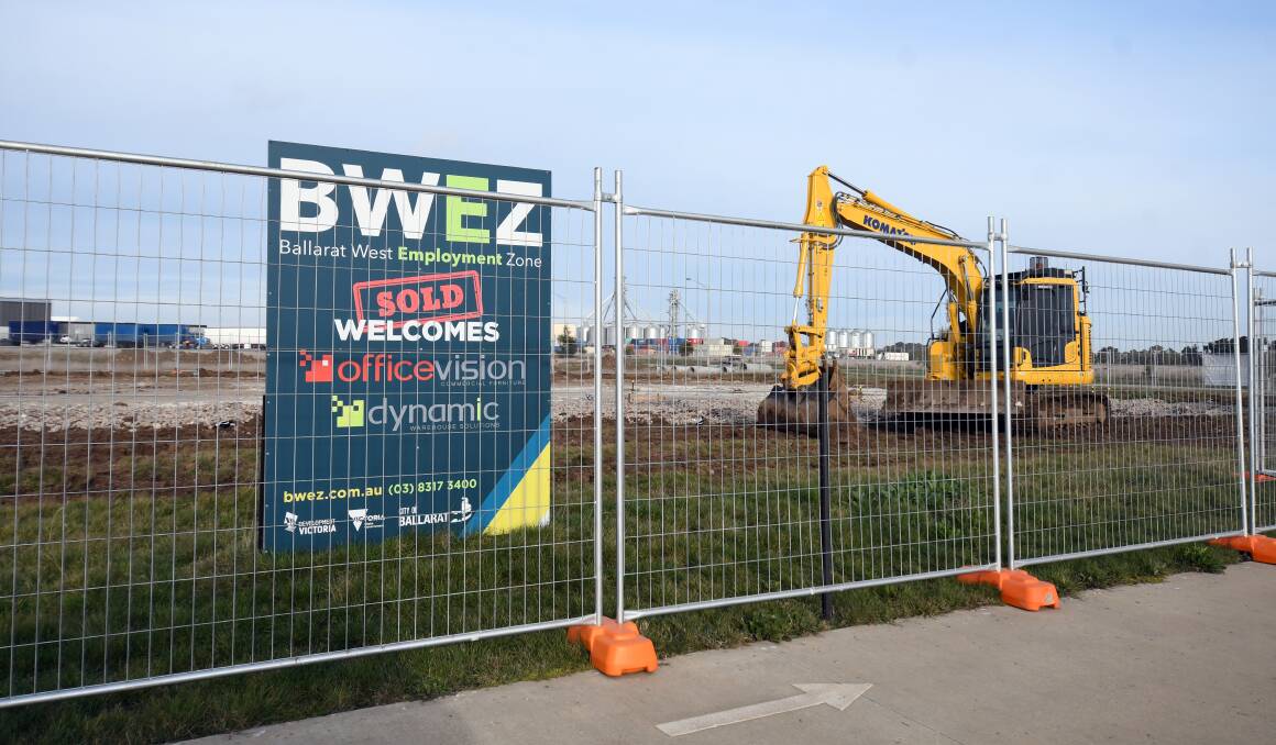Up and running: Another business begins construction work at BWEZ. Picture: Kate Healy