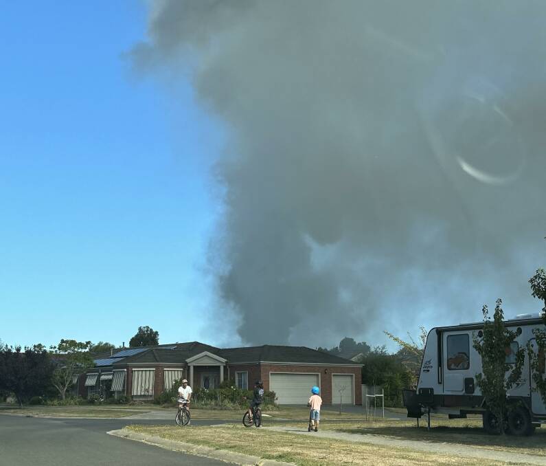 Smoke visible from Lucas from the housefire in Alfredton. Picture contributed