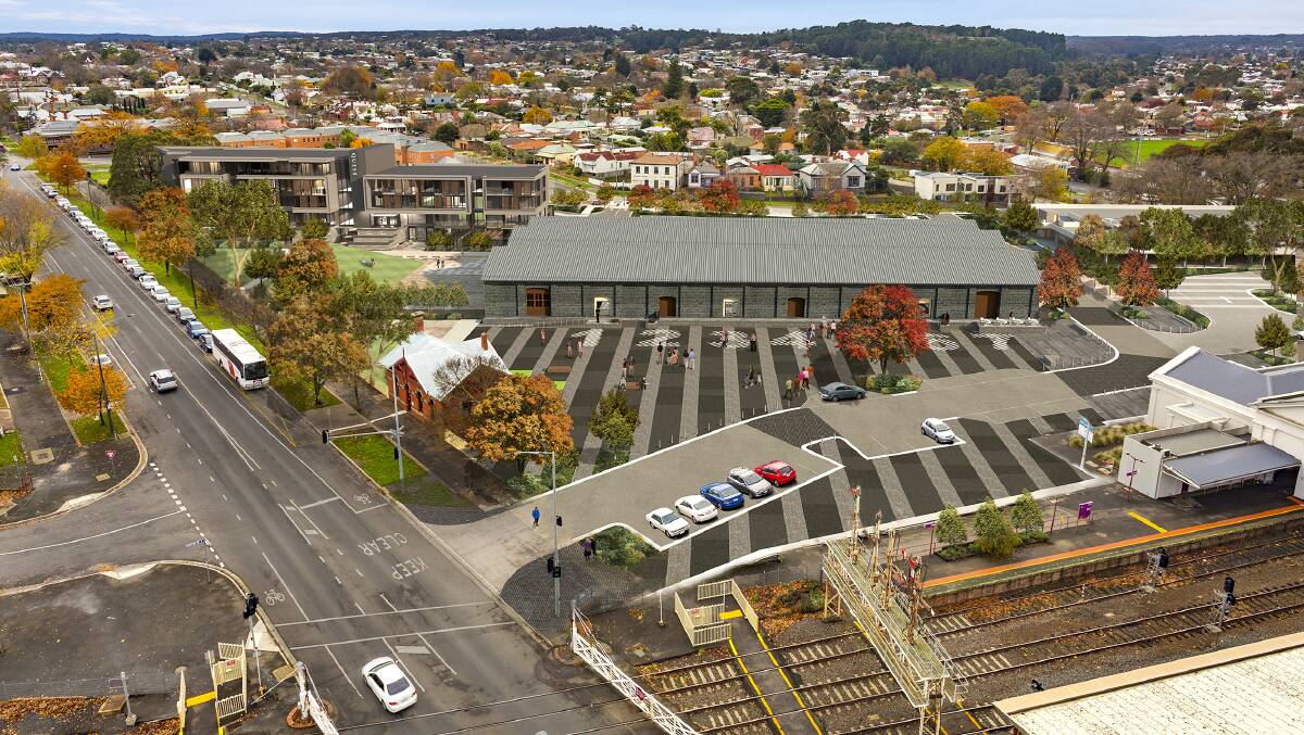 A concept plan for the station precinct. Picture: Regional Development Victoria