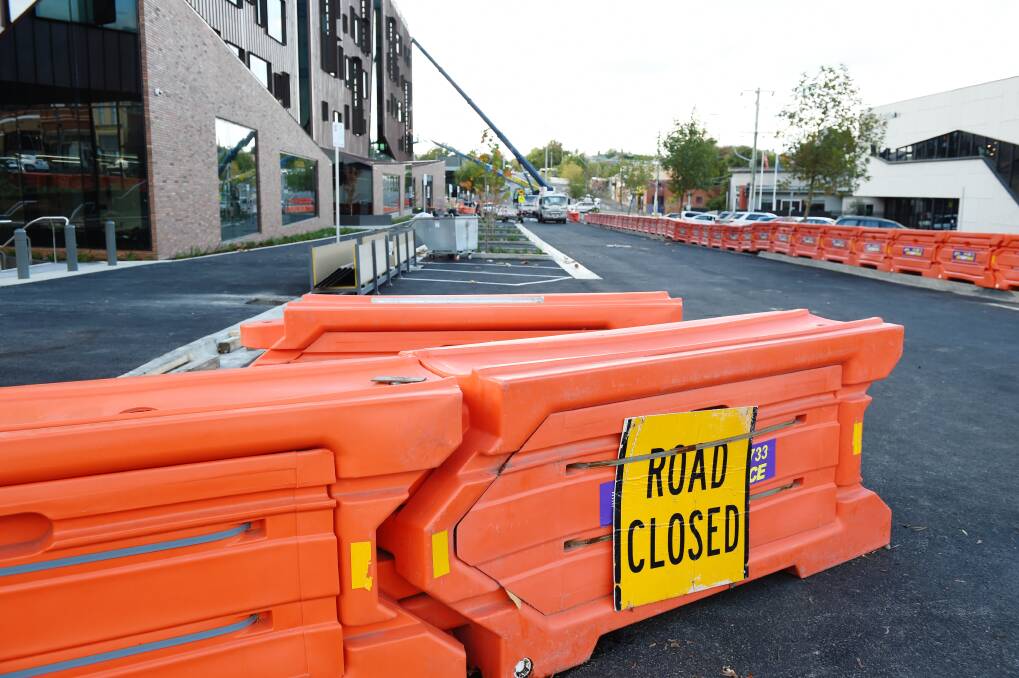 Locked in: Armstrong Street North is reopening to north-bound traffic soon. Pictures: Kate Healy