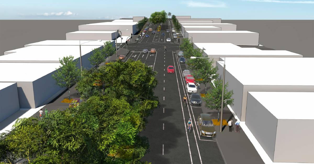Thinking ahead: A concept image of Mair Street at the Peel Street intersection. Source: VicRoads