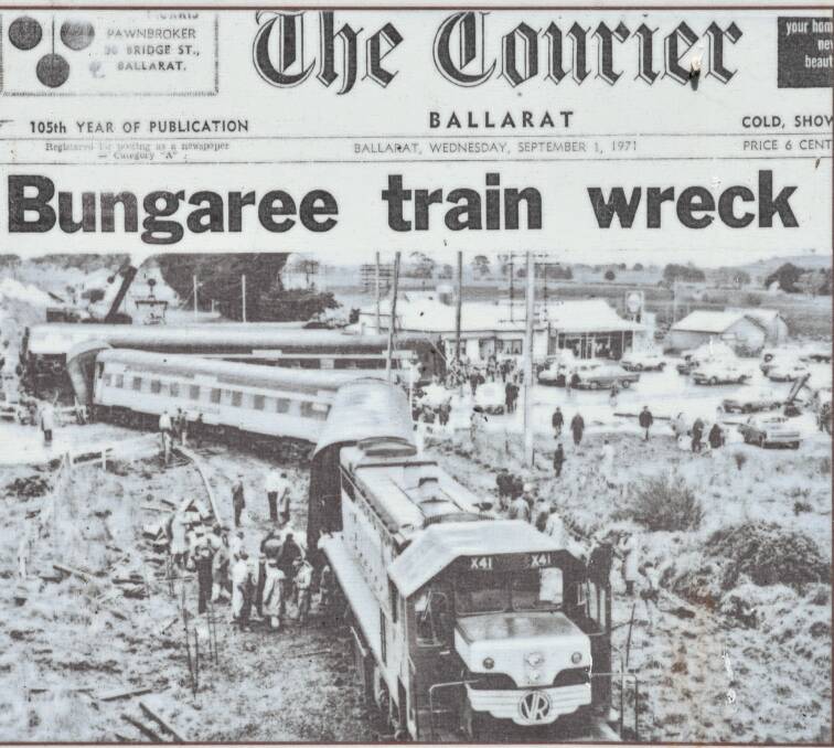 History: A train wreck at Bungaree in 1971 was covered by The Courier.