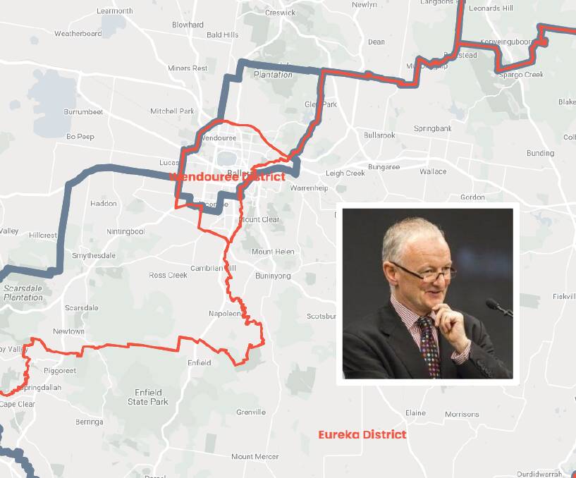 A map of the boundaries, and ABC election analyst Antony Green. Pictures: EBC, Twitter