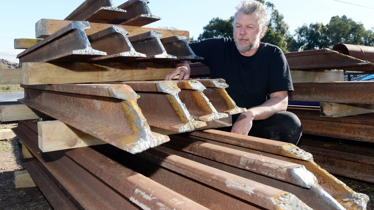 'There's a lot of history': Artist Robbie Rowlands talks sculpture made from Goods Shed rails