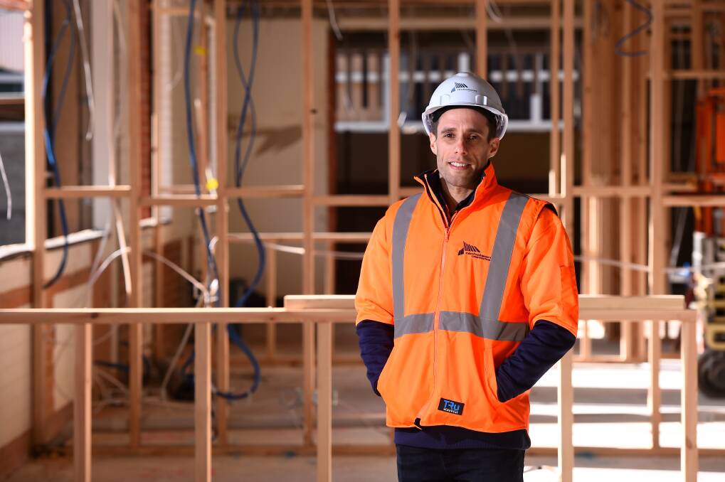 Keeping going: Nicholson Construction's Chris Allen has been able to keep building schools during the pandemic. Picture: Adam Trafford