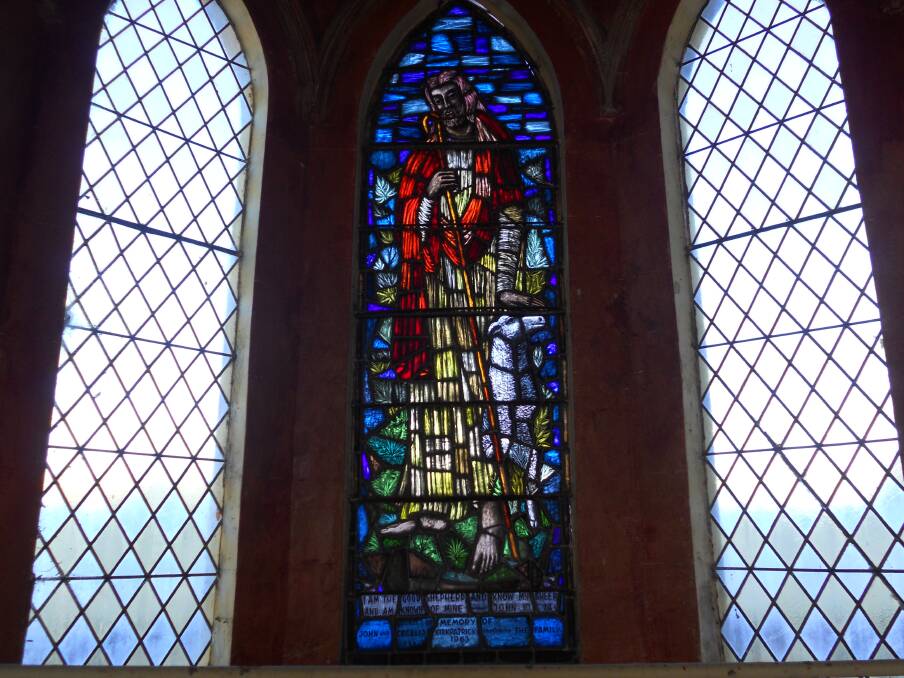 The full window at the Stockyard Hill Presbyterian church. Picture: contributed