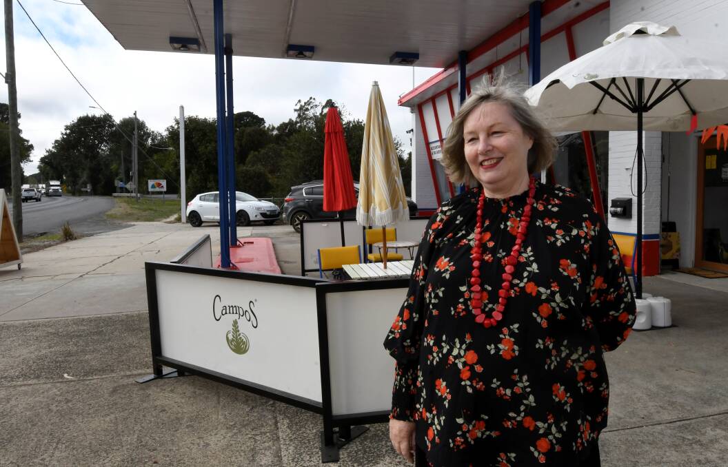 On the map: The Beaufort Progress Association's Sarah Beaumont says the town will make sure it's worth stopping in well before the bypass is finished. Pictures: Lachlan Bence