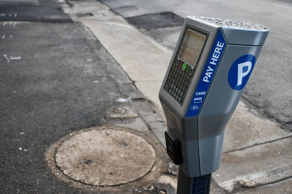 A card-only parking meter on Mair Street.