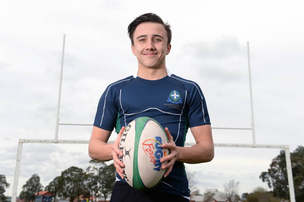 Joshua Coward played rugby for St Patrick's College in 2015. Picture: Kate Healy