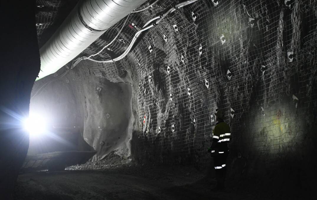 Underground at the Ballarat Gold Mine. Picture by The Courier
