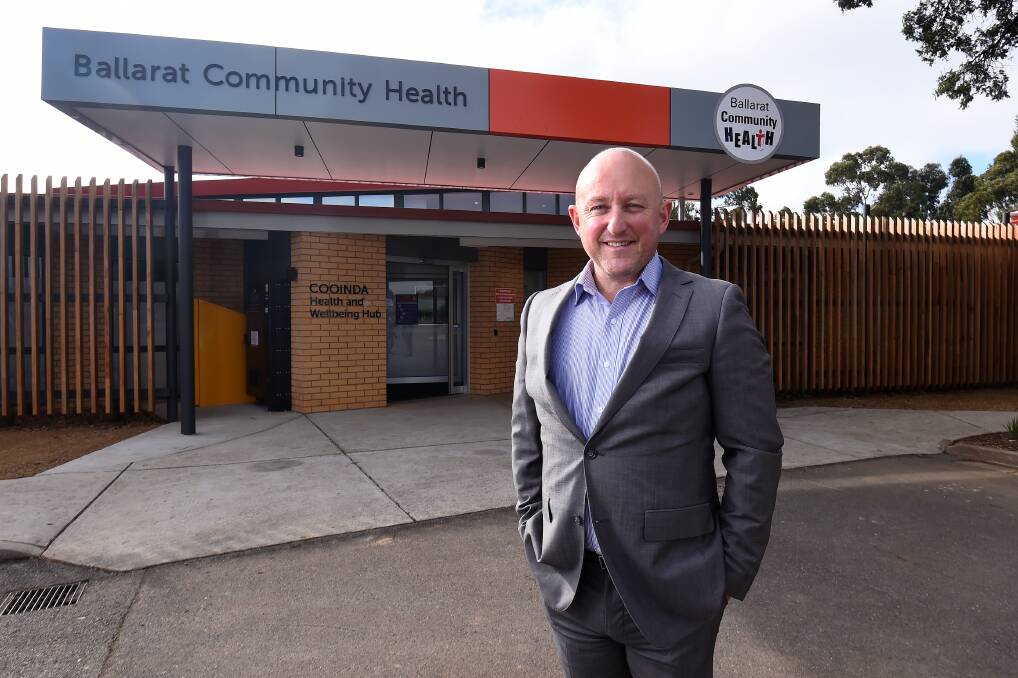 Come on in: Ballarat Community Health chief executive Sean Duffy at the new Cooinda Mental Health and Wellbeing Hub on Learmonth Road. Picture: Adam Trafford